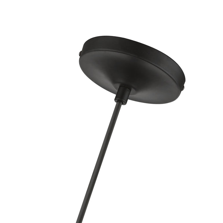 1 Light Black With Brushed Nickel Accent Mini Pendant