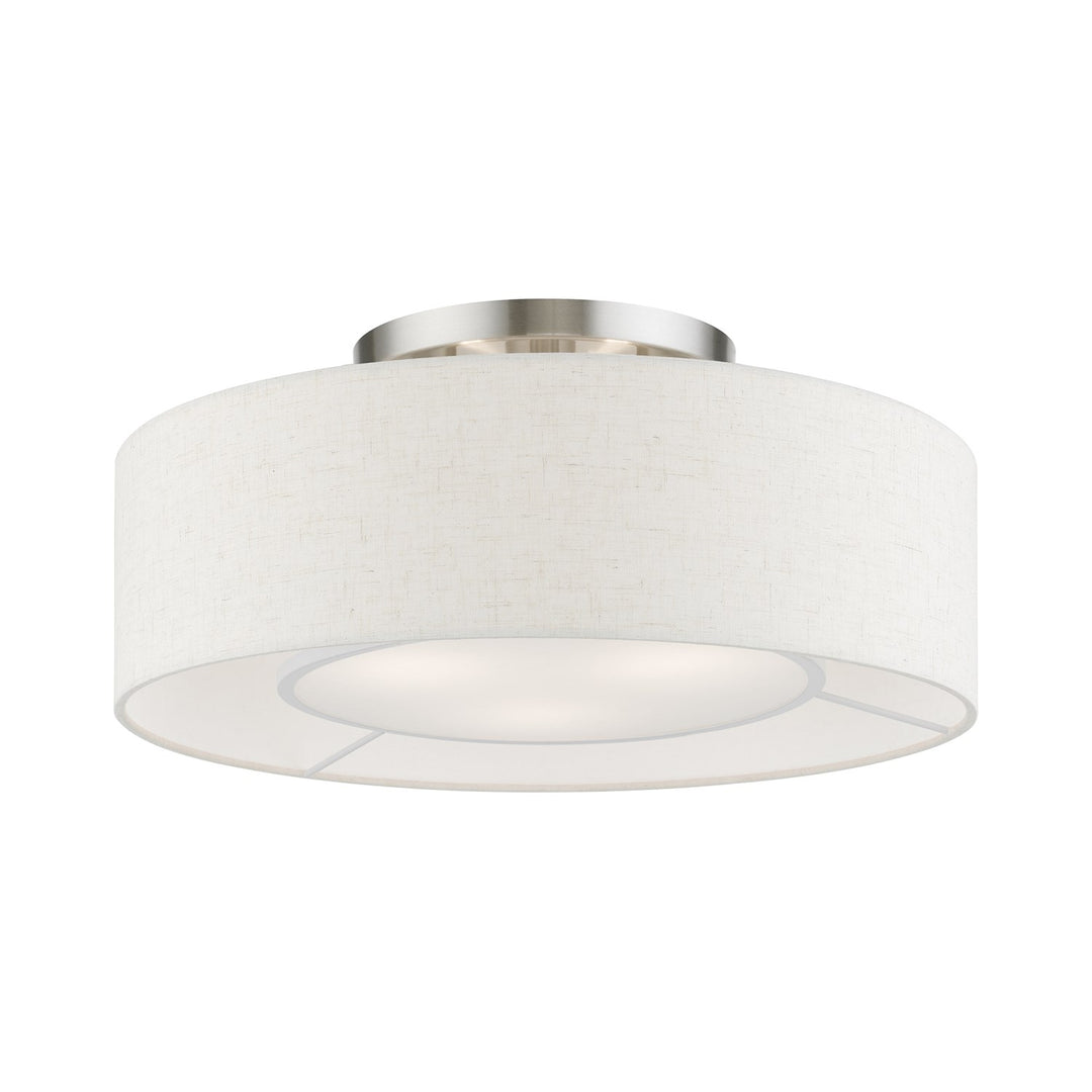 3 Light English Bronze Semi-Flush by Livex Lighting