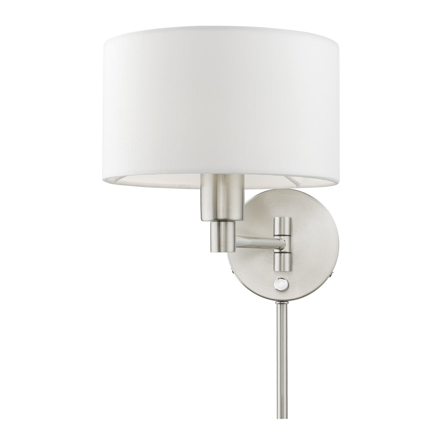 1 Light Brushed Nickel Swing Arm Wall Lamp