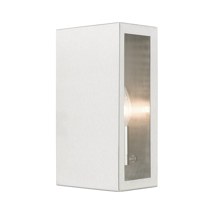 2 Light Brushed Nickel Outdoor Ada Medium Sconce