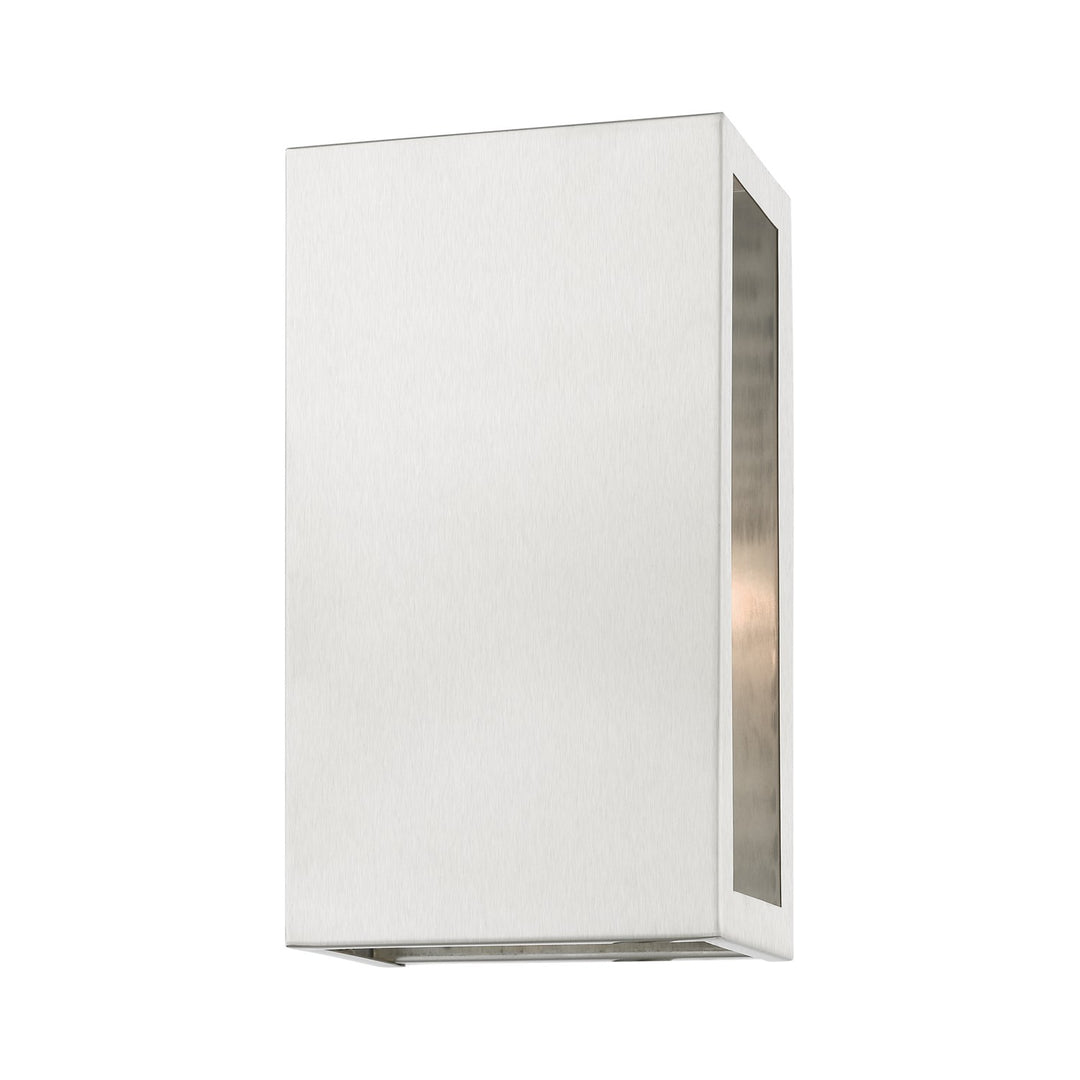 2 Light Brushed Nickel Outdoor Ada Medium Sconce