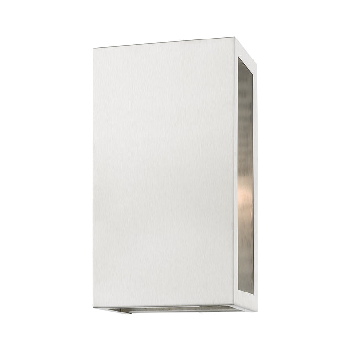 2 Light Brushed Nickel Outdoor Ada Medium Sconce
