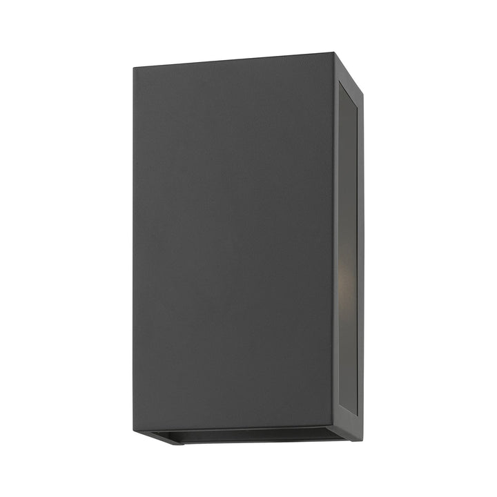 2 Light Textured Black With Brushed Nickel Candles Outdoor Ada Medium Sconce