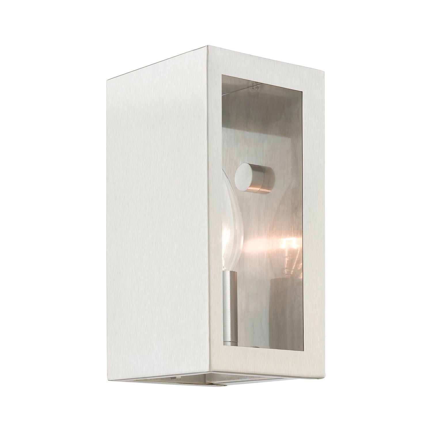 1 Light Brushed Nickel Outdoor Ada Small Sconce by Livex Lighting