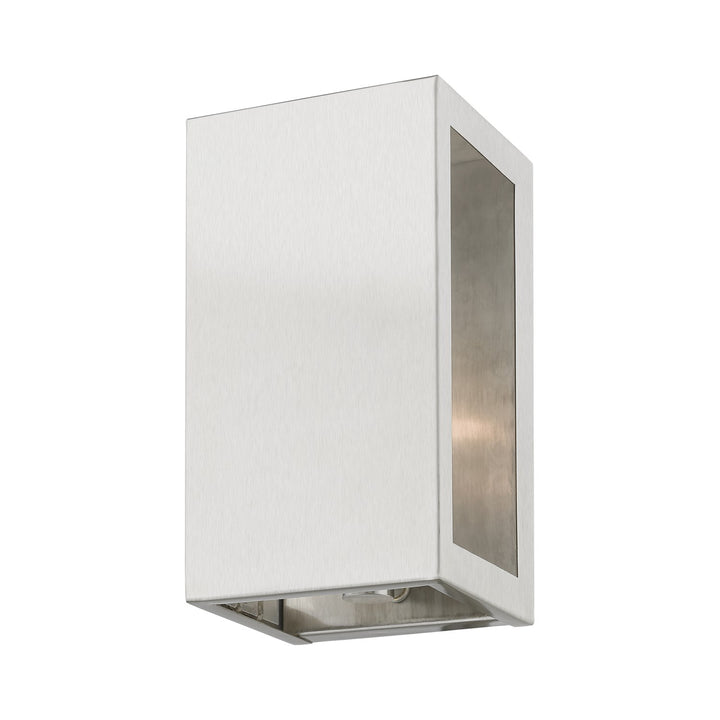 1 Light Brushed Nickel Outdoor Ada Small Sconce