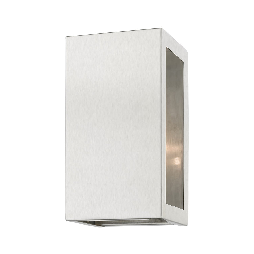 1 Light Brushed Nickel Outdoor Ada Small Sconce