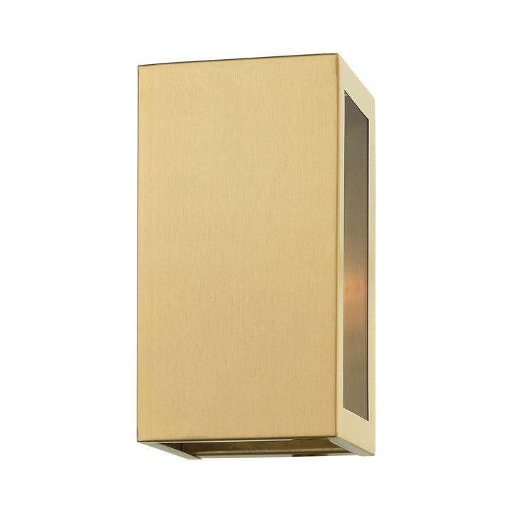 1 Light Satin Gold Outdoor Ada Small Sconce