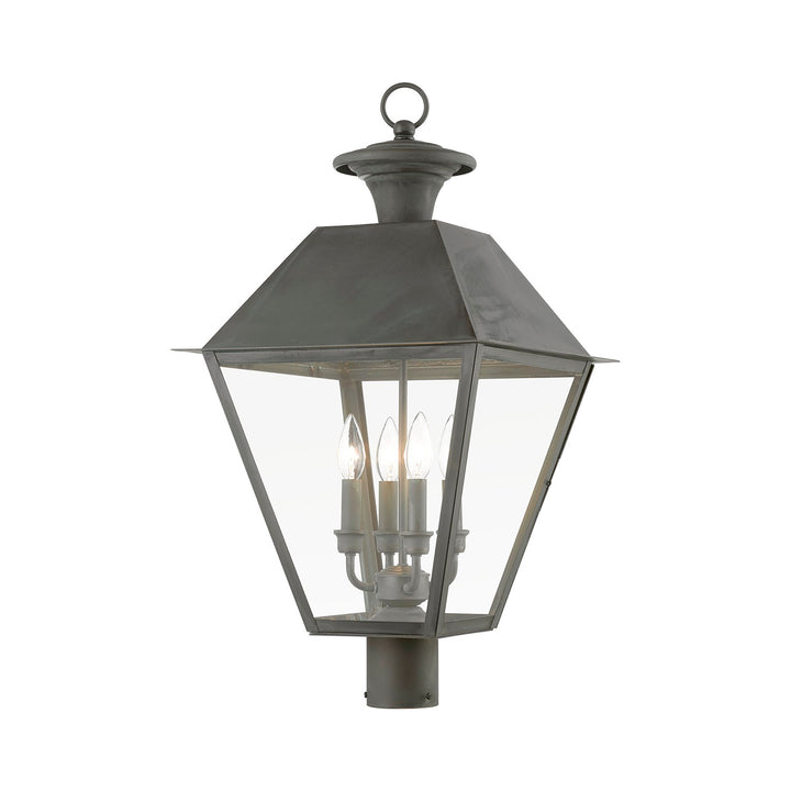 4 Light Charcoal Outdoor Extra Large Post Top Lantern by Livex Lighting