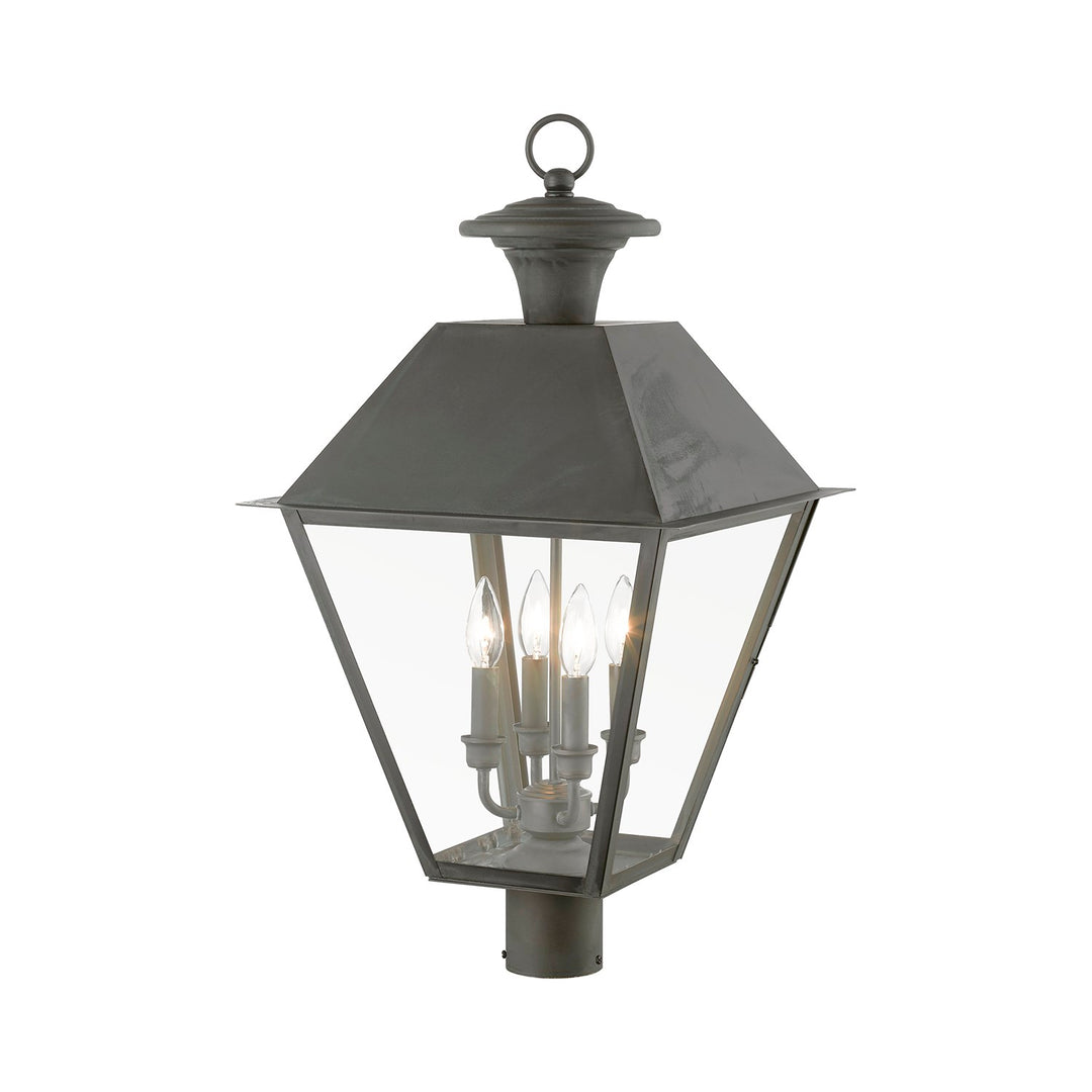 4 Light Charcoal Outdoor Extra Large Post Top Lantern