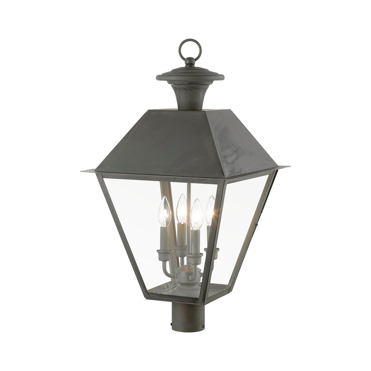 4 Light Charcoal Outdoor Extra Large Post Top Lantern