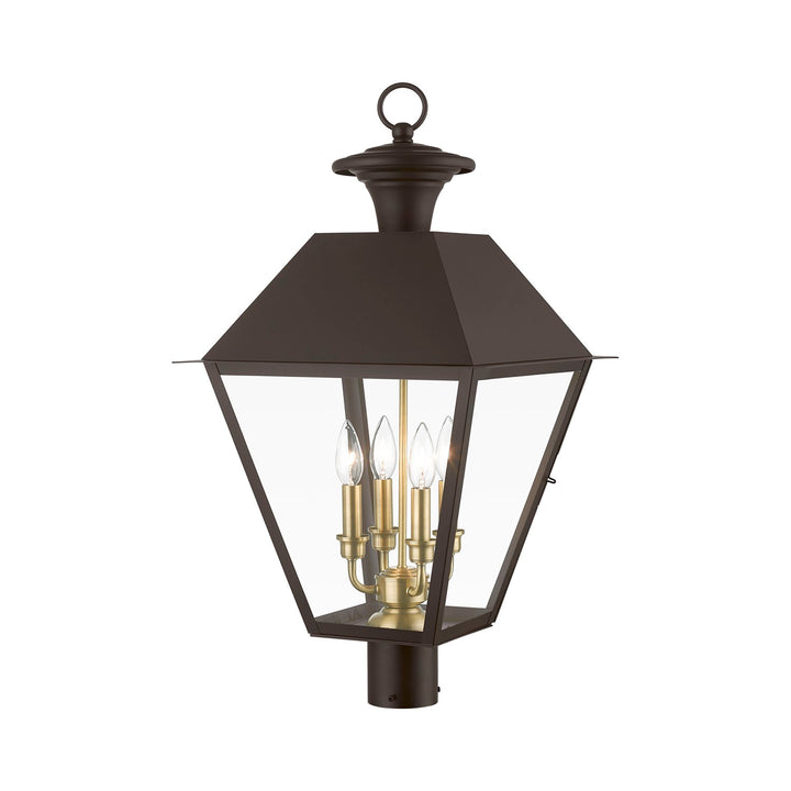 4 Light Bronze With Antique Brass Finish