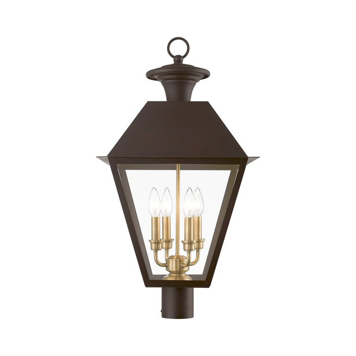 4 Light Bronze With Antique Brass Finish