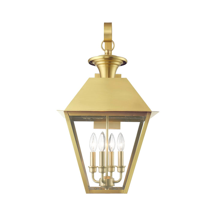 4 Light Natural Brass Outdoor Extra Large Wall Lantern