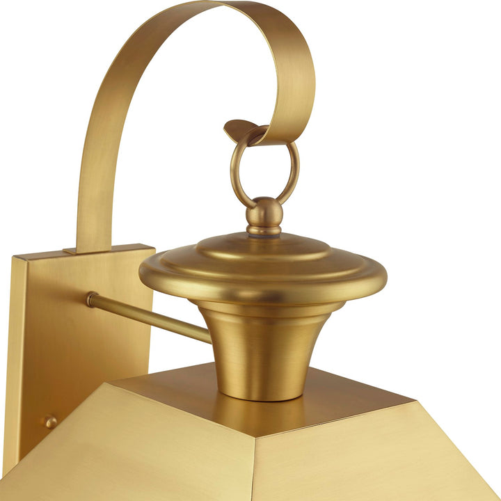 4 Light Natural Brass Outdoor Extra Large Wall Lantern
