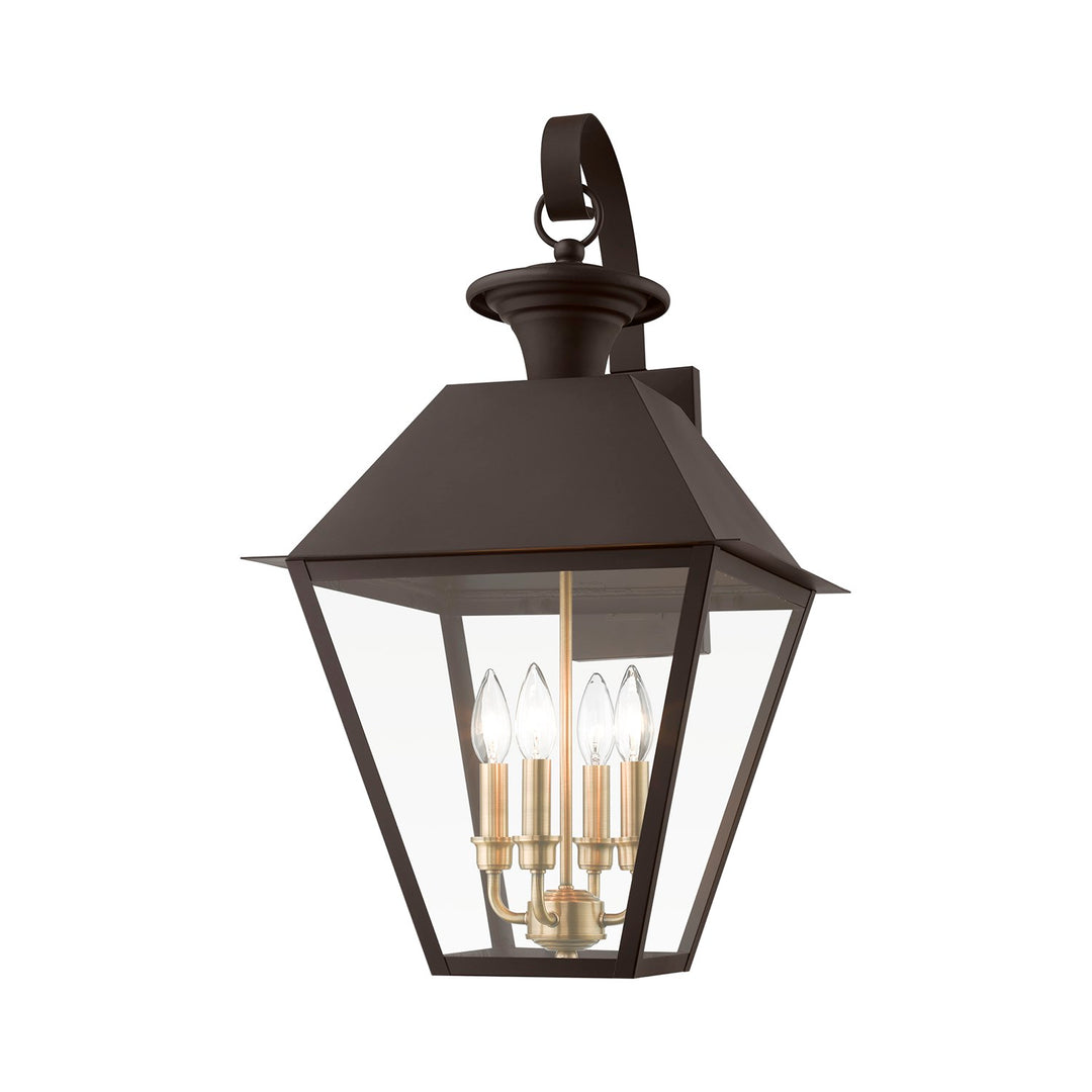 4 Light Bronze With Antique Brass Finish