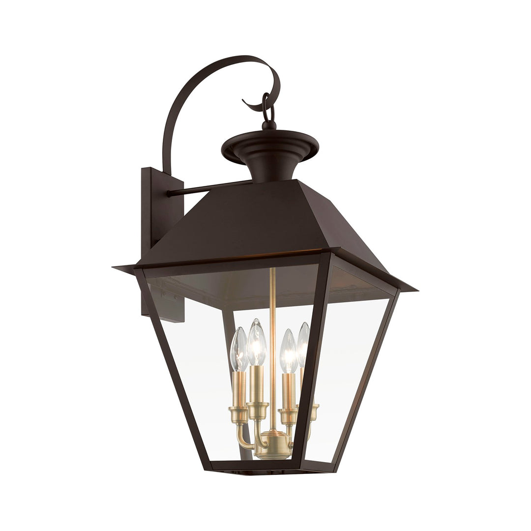 4 Light Bronze With Antique Brass Finish