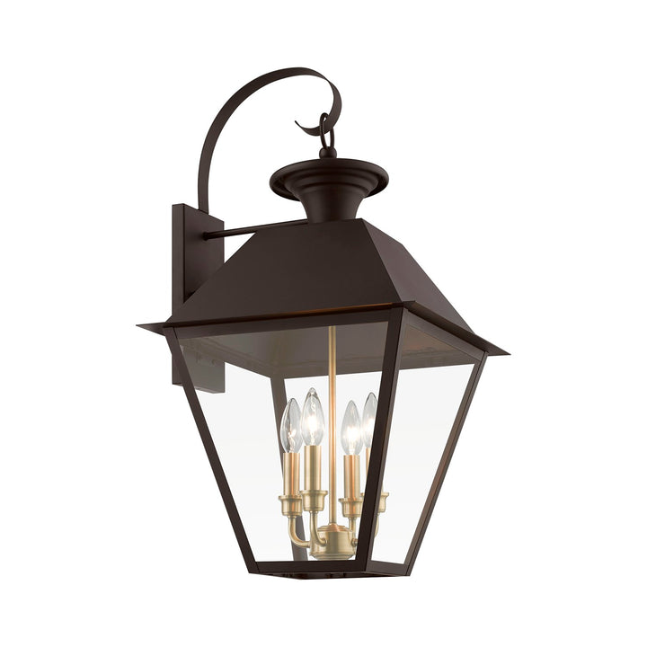 4 Light Bronze With Antique Brass Finish