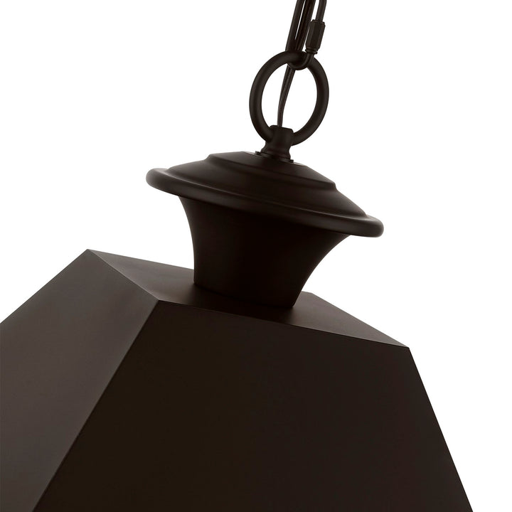 3 Light Bronze With Antique Brass Finish Cluster Outdoor Large Pendant Lantern