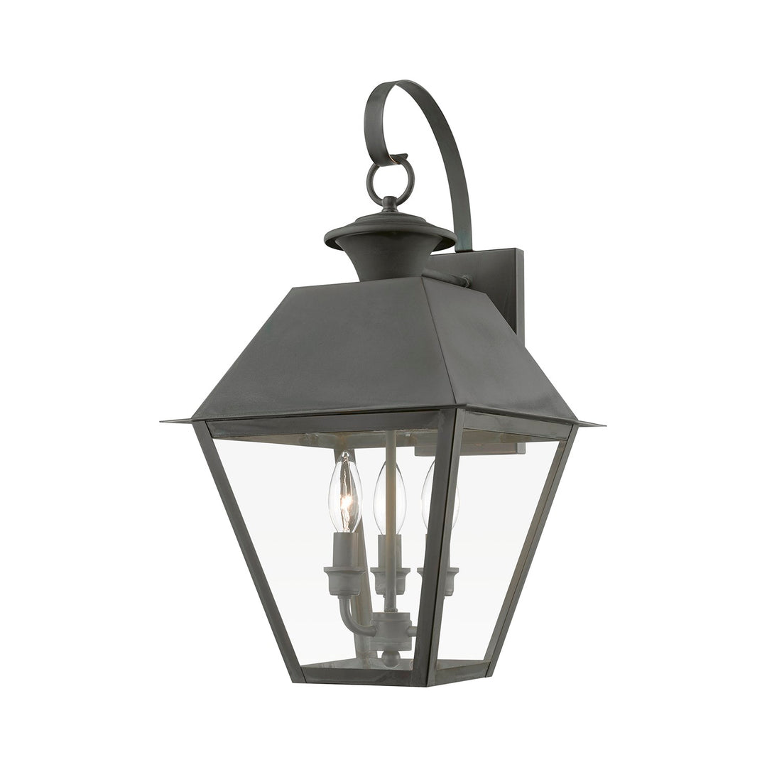 3 Light Charcoal Outdoor Large Wall Lantern by Livex Lighting