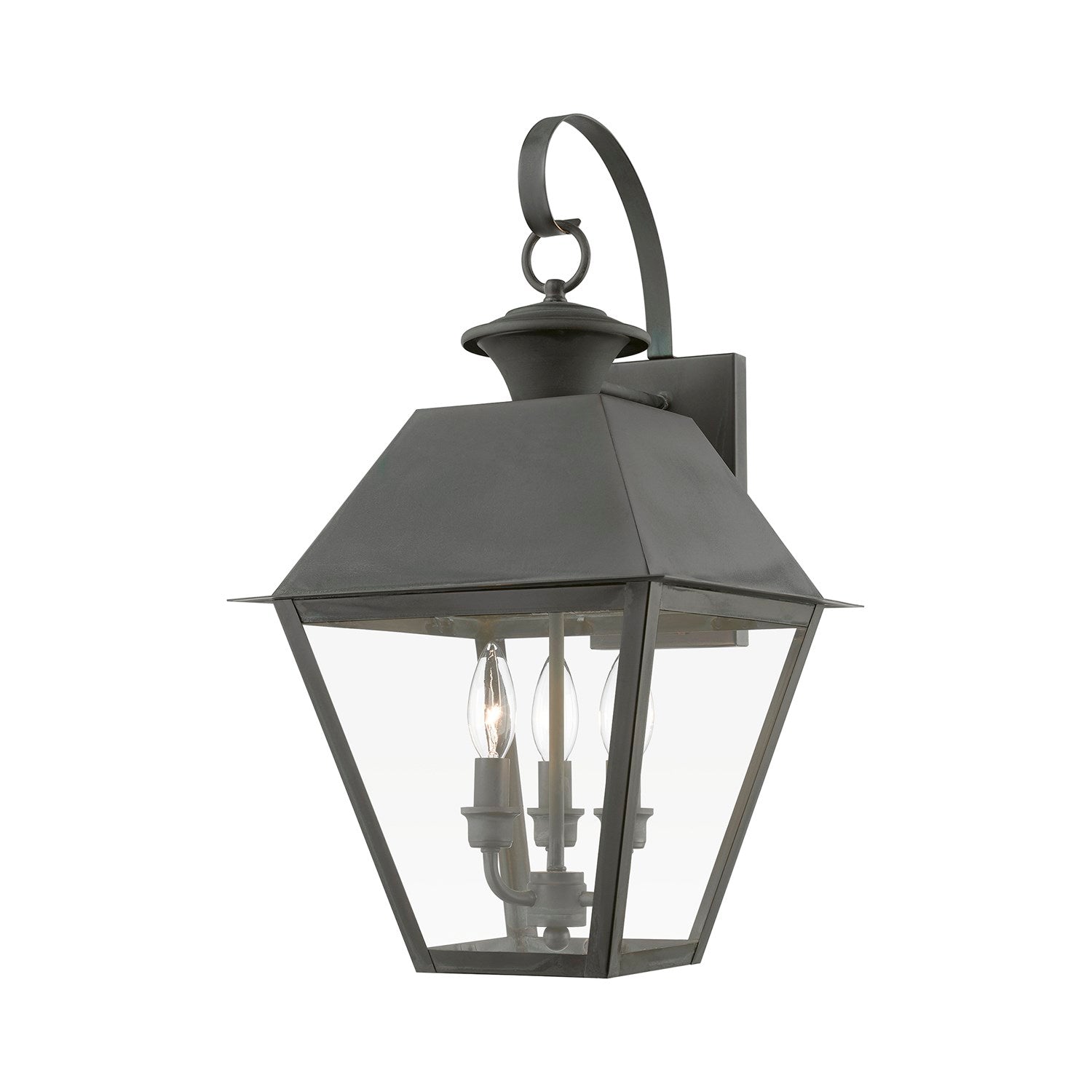 3 Light Charcoal Outdoor Large Wall Lantern by Livex Lighting