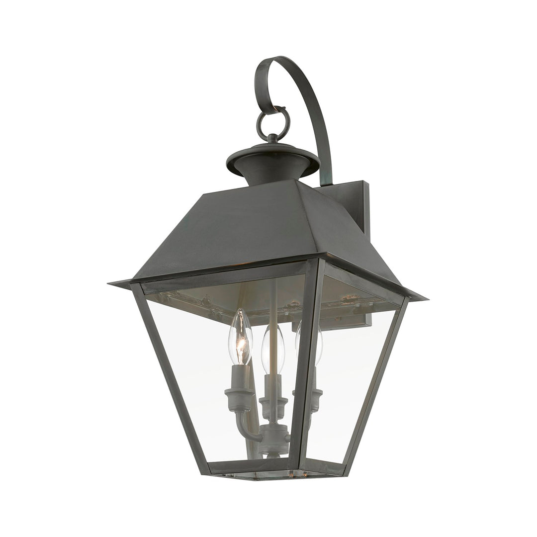 3 Light Charcoal Outdoor Large Wall Lantern