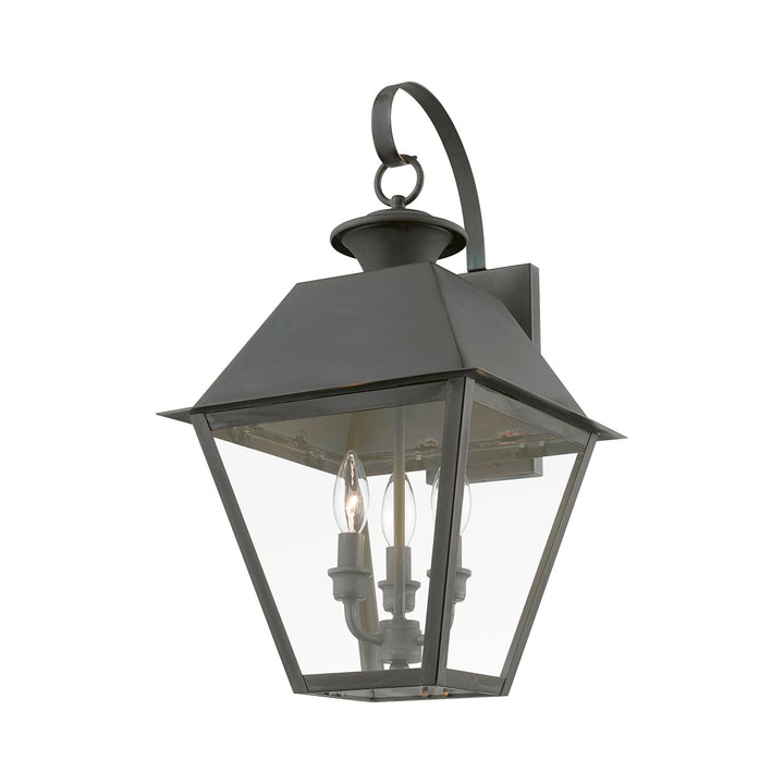 3 Light Charcoal Outdoor Large Wall Lantern