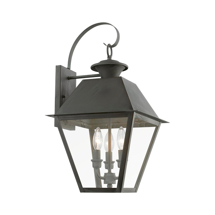 3 Light Charcoal Outdoor Large Wall Lantern