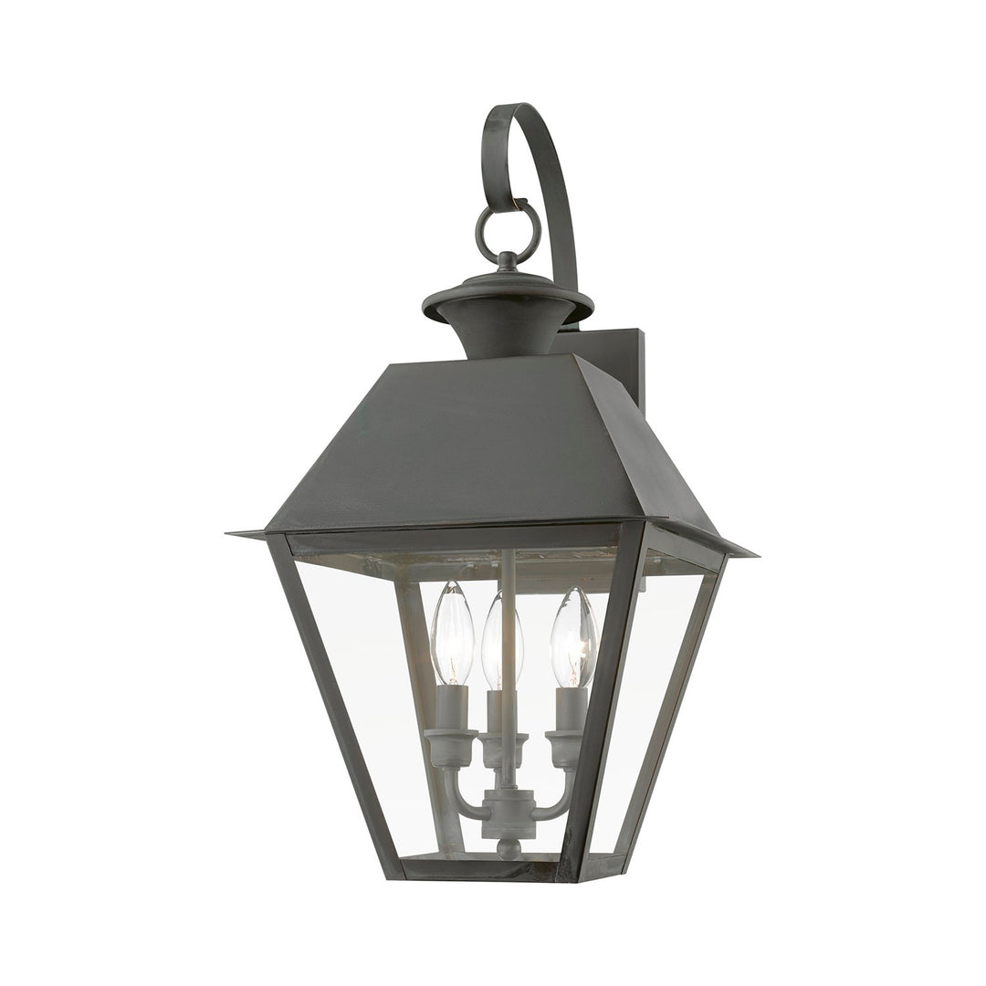 3 Light Charcoal Outdoor Large Wall Lantern