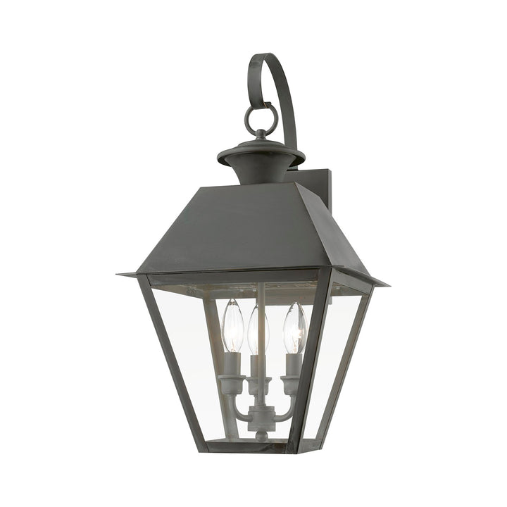 3 Light Charcoal Outdoor Large Wall Lantern