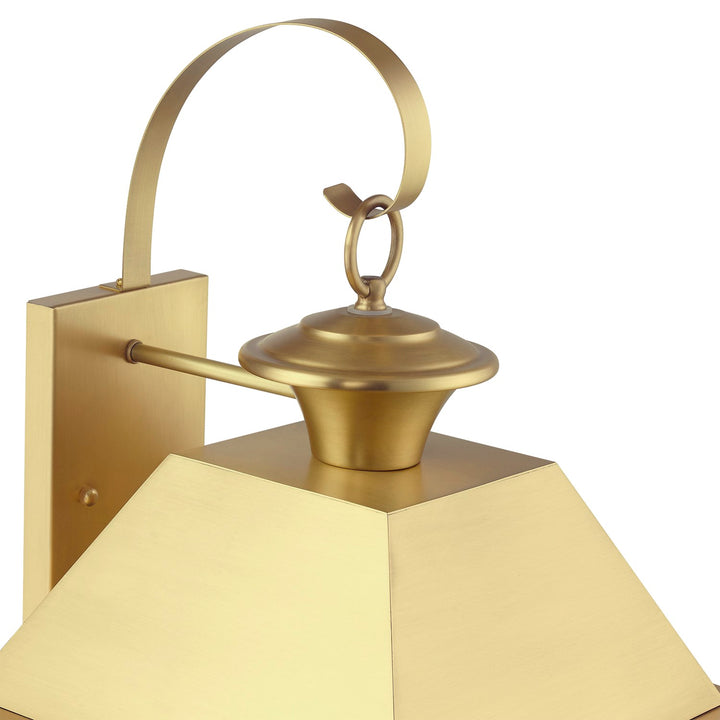 3 Light Natural Brass Outdoor Large Wall Lantern