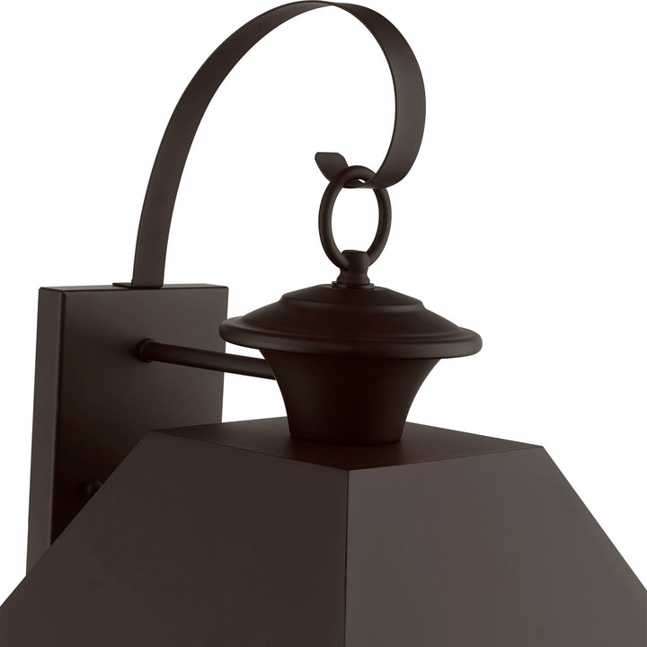 3 Light Bronze With Antique Brass Finish Cluster Outdoor Large Wall Lantern