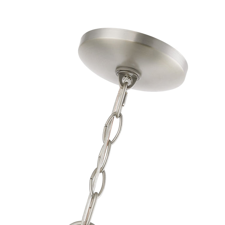 2 Light Brushed Nickel Outdoor Medium Pendant Lantern