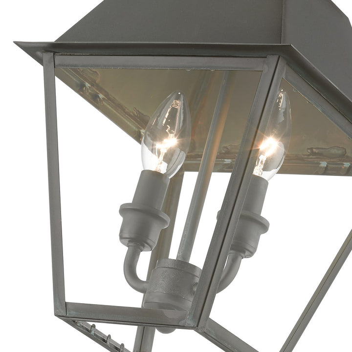 2 Light Charcoal Outdoor Medium Pendant Lantern