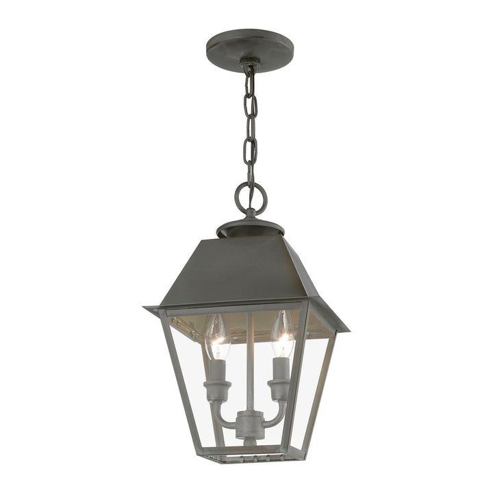2 Light Charcoal Outdoor Medium Pendant Lantern