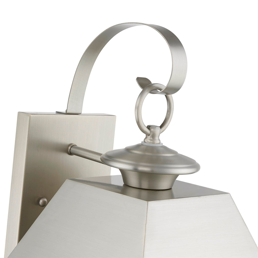 2 Light Brushed Nickel Outdoor Medium Wall Lantern