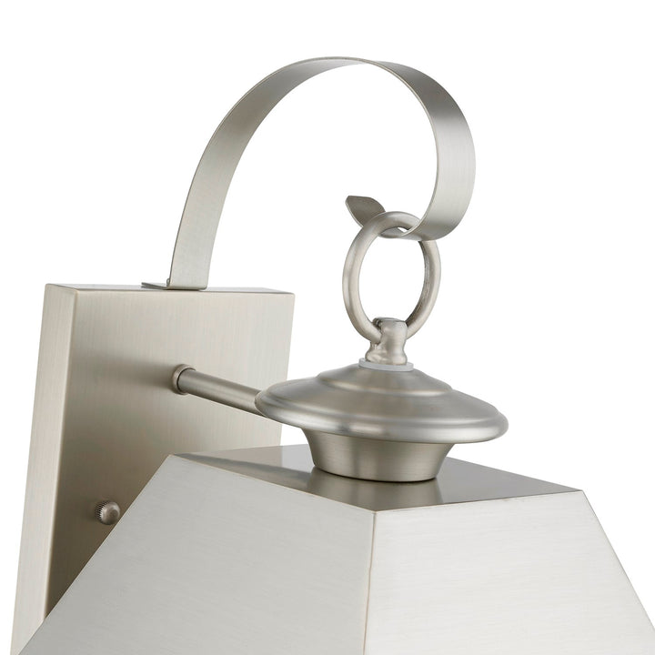2 Light Brushed Nickel Outdoor Medium Wall Lantern