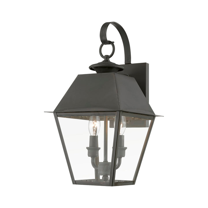 2 Light Charcoal Outdoor Medium Wall Lantern by Livex Lighting