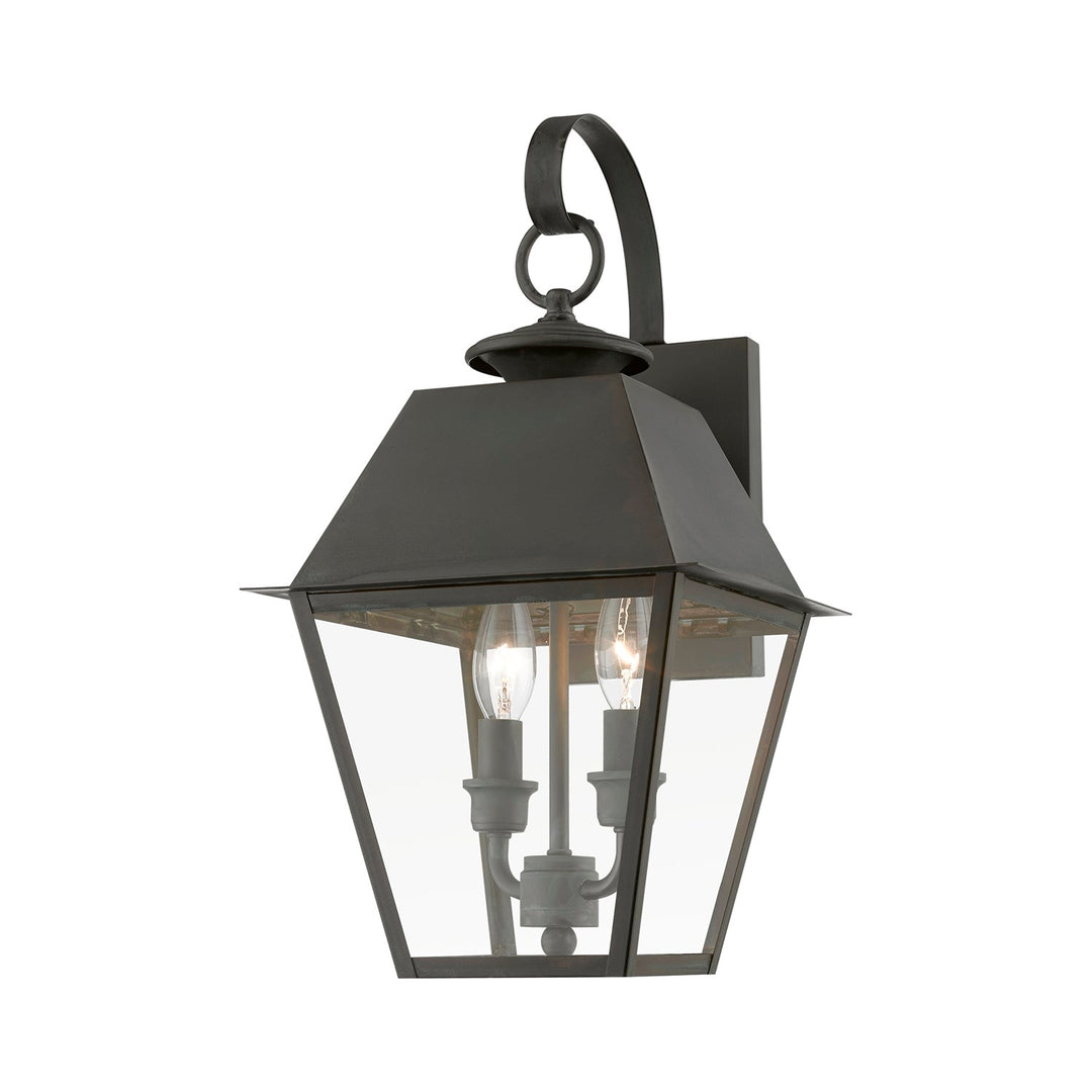 2 Light Charcoal Outdoor Medium Wall Lantern