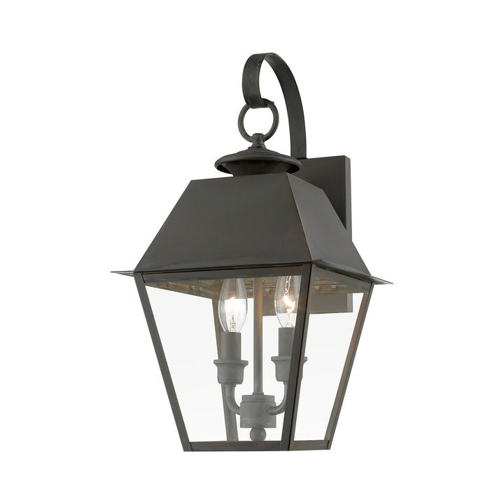 2 Light Charcoal Outdoor Medium Wall Lantern