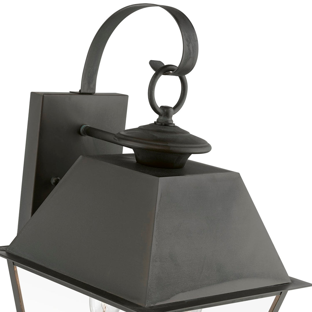2 Light Charcoal Outdoor Medium Wall Lantern