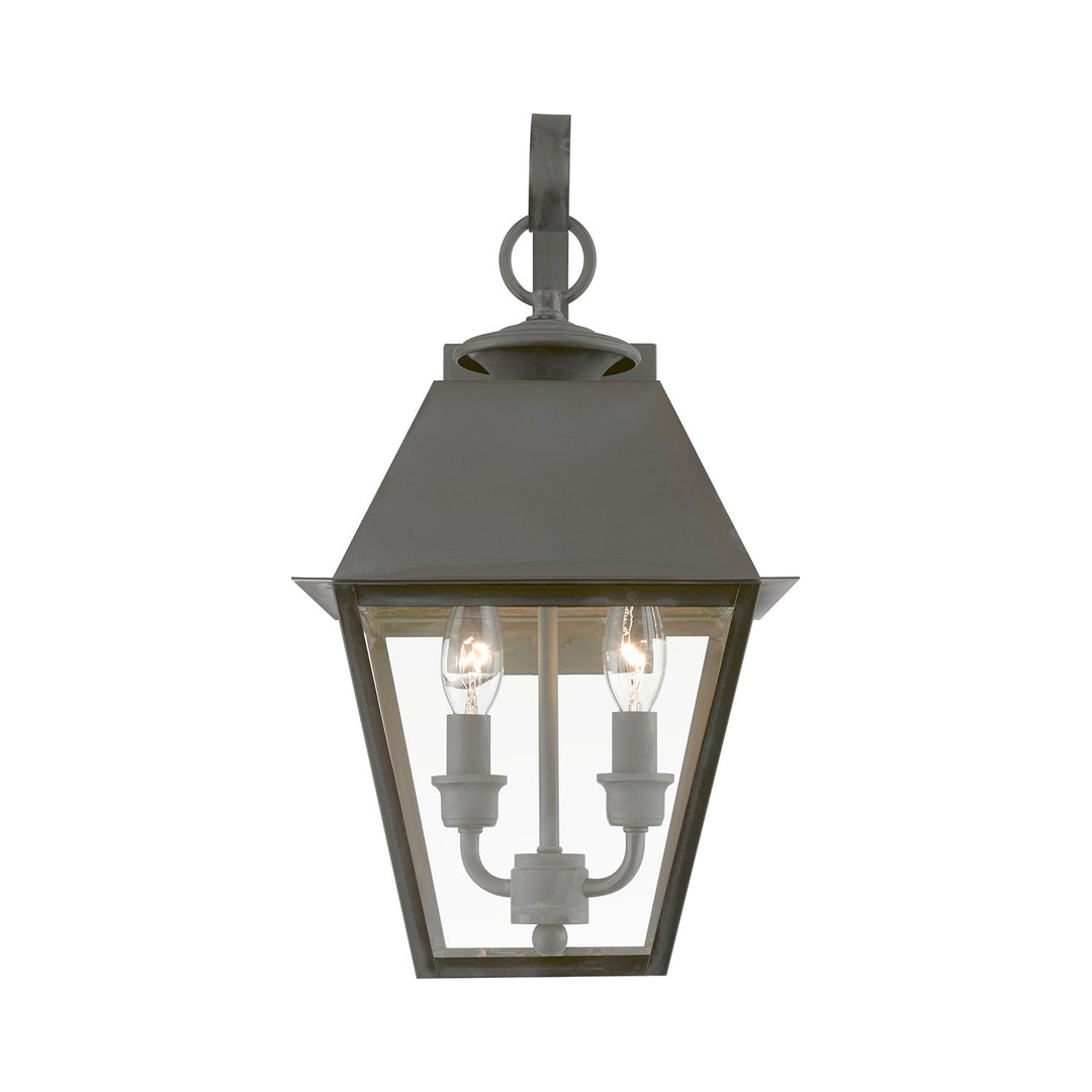 2 Light Charcoal Outdoor Medium Wall Lantern
