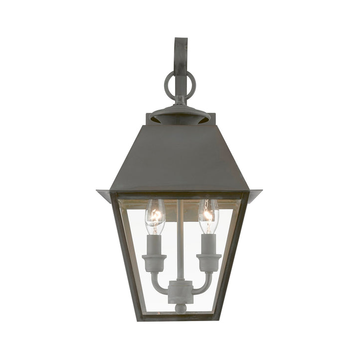 2 Light Charcoal Outdoor Medium Wall Lantern