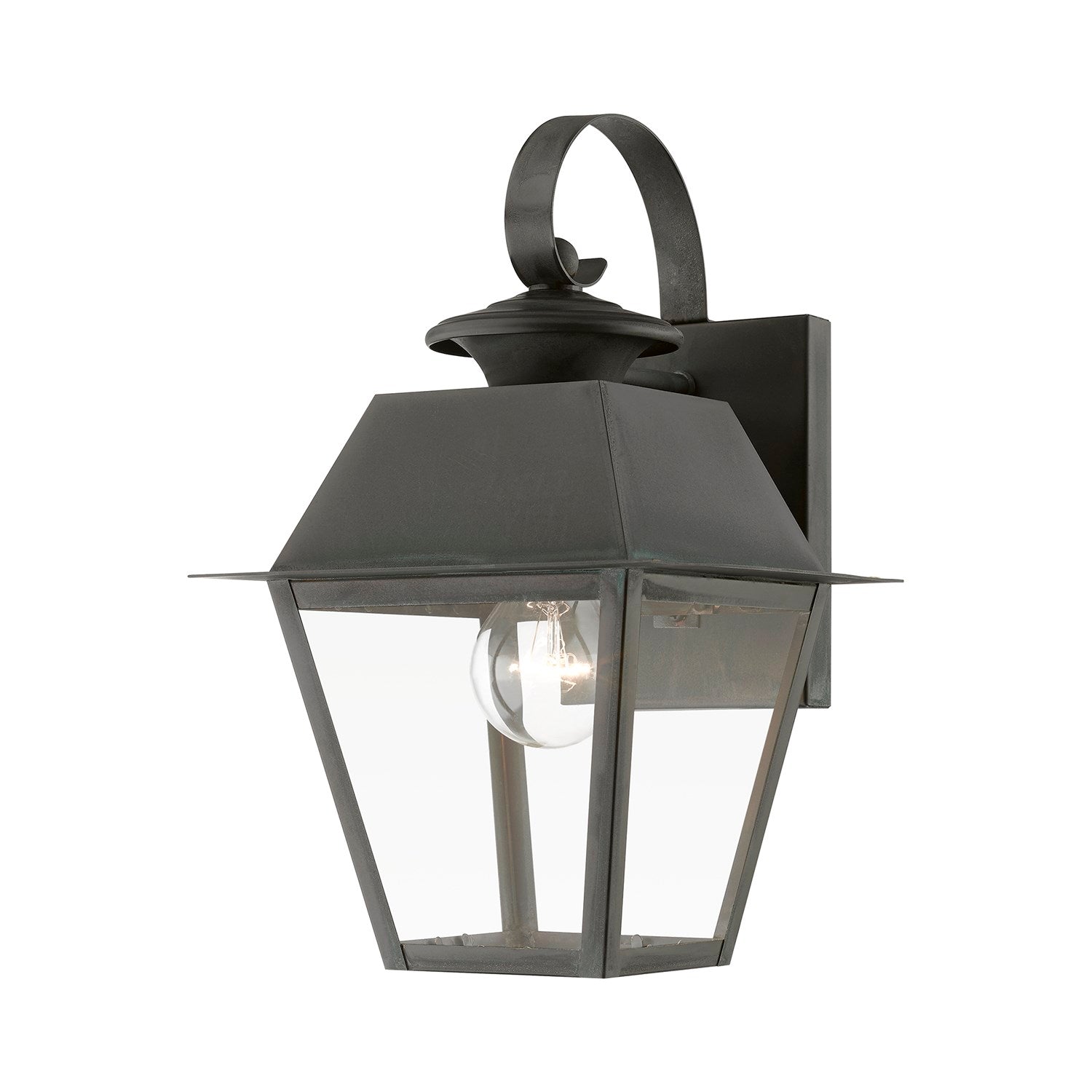 1 Light Charcoal Outdoor Small Wall Lantern by Livex Lighting