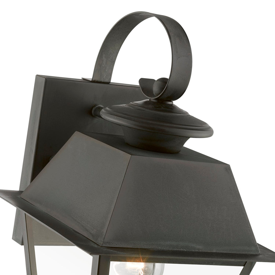 1 Light Charcoal Outdoor Small Wall Lantern
