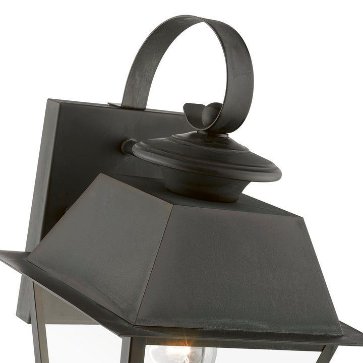 1 Light Charcoal Outdoor Small Wall Lantern