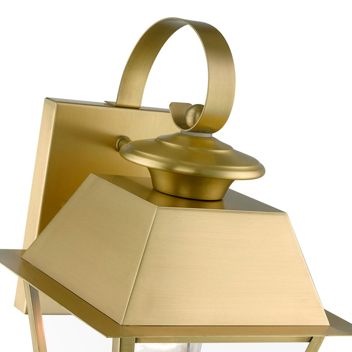 1 Light Natural Brass Outdoor Small Wall Lantern