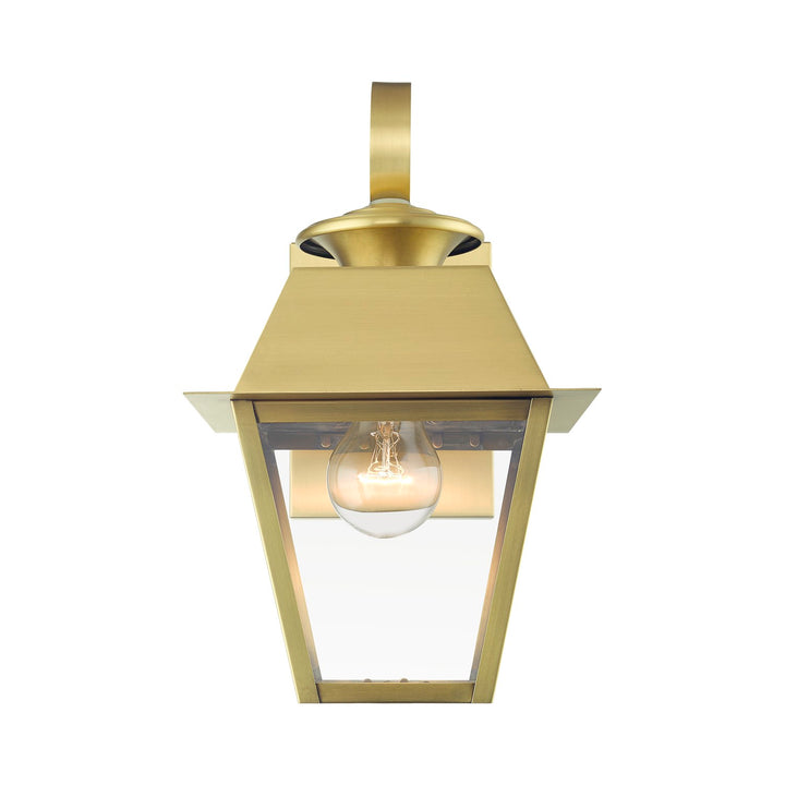 1 Light Natural Brass Outdoor Small Wall Lantern