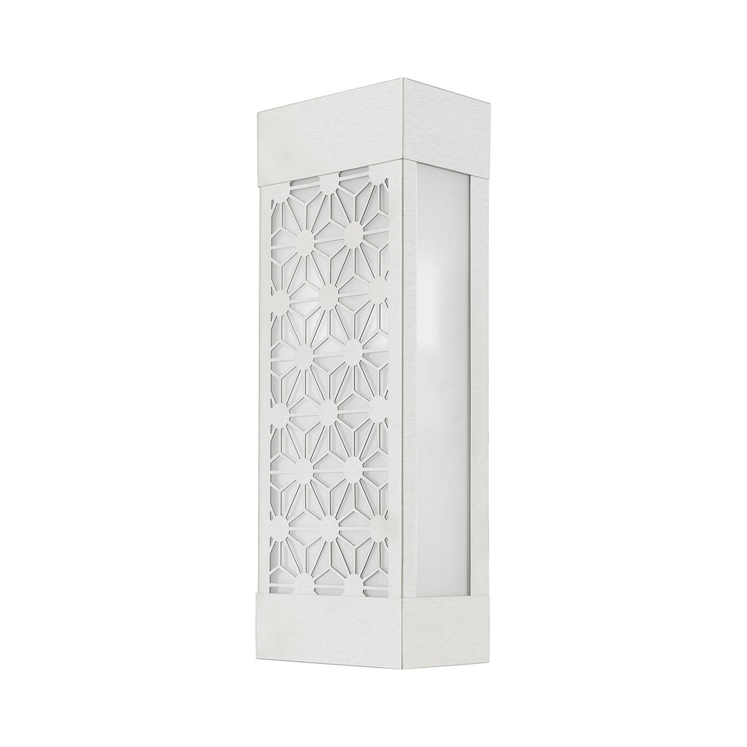 2 Light Brushed Nickel Outdoor Ada Sconce