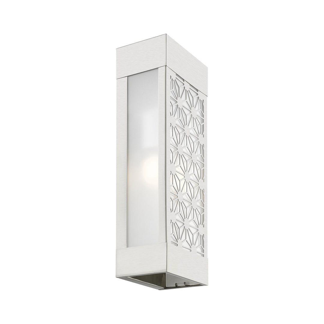 2 Light Brushed Nickel Outdoor Ada Sconce