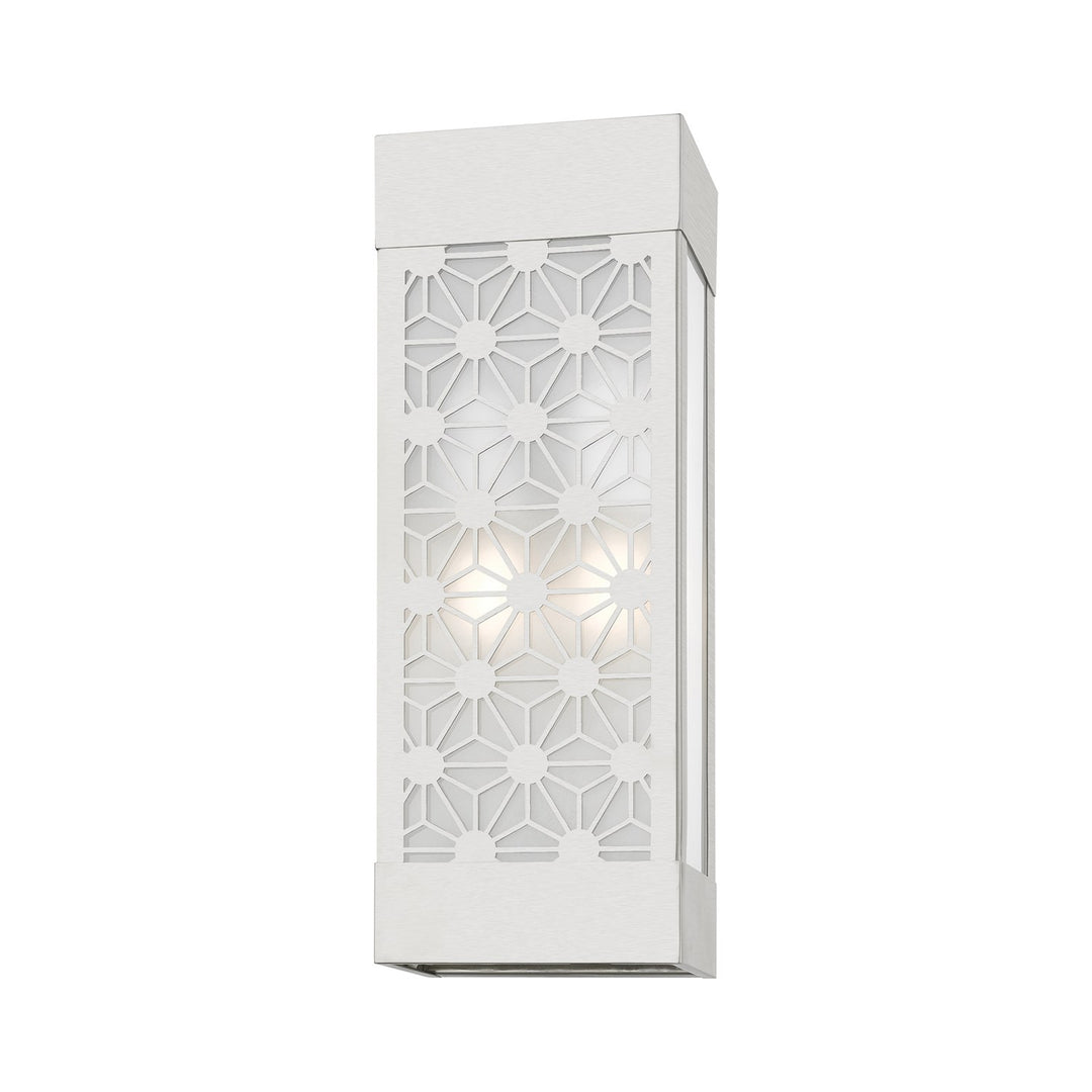 2 Light Brushed Nickel Outdoor Ada Sconce